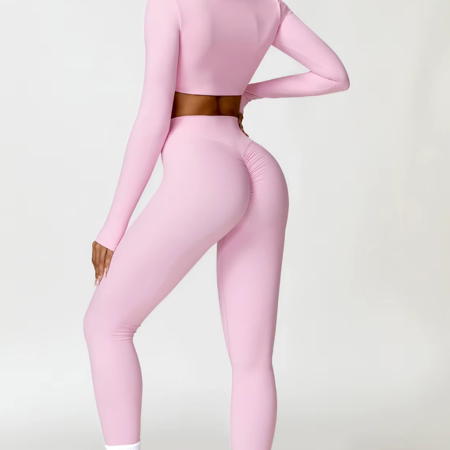 2PCS Yoga Suit Sports Set Women Quick-Drying Gym Set Women Tracksuit Running Workout Long Sleeve Sports Shirt Yoga Clothing