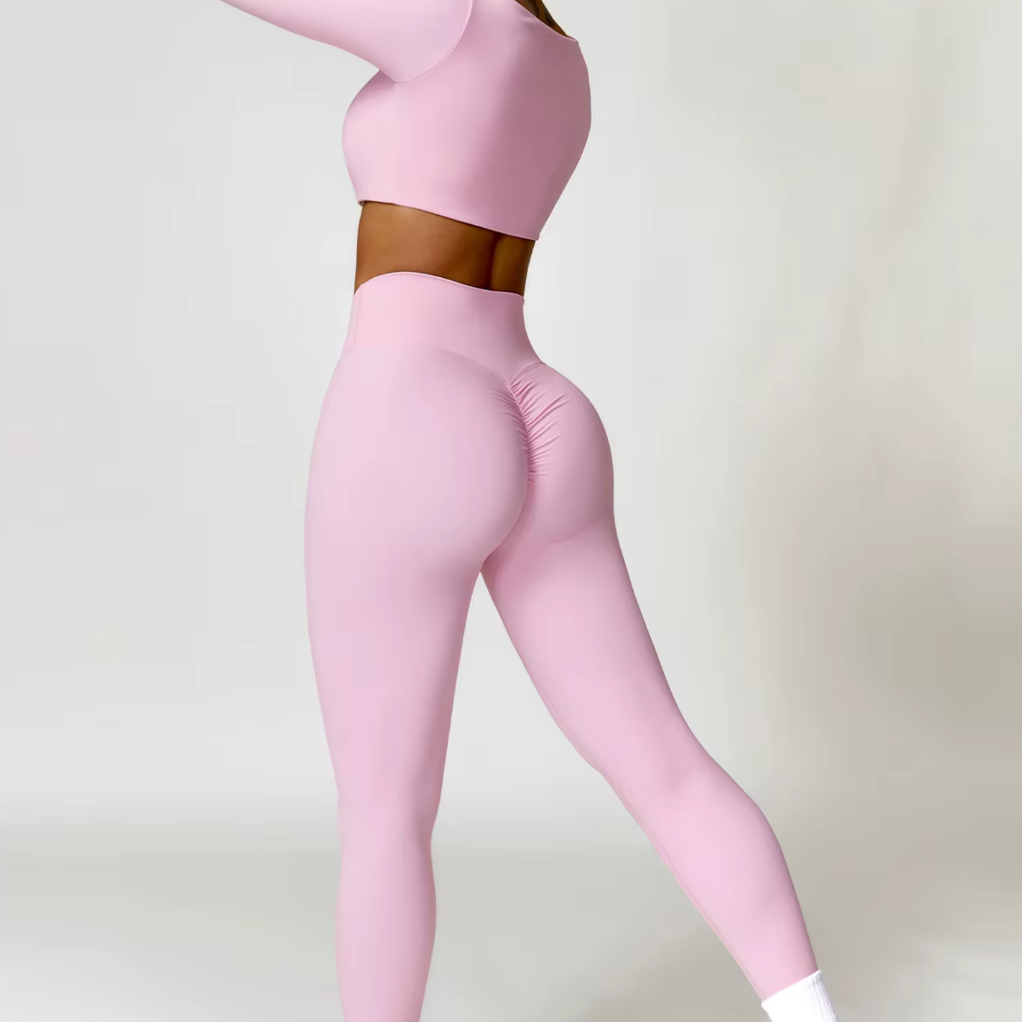 2PCS Yoga Suit Sports Set Women Quick-Drying Gym Set Women Tracksuit Running Workout Long Sleeve Sports Shirt Yoga Clothing